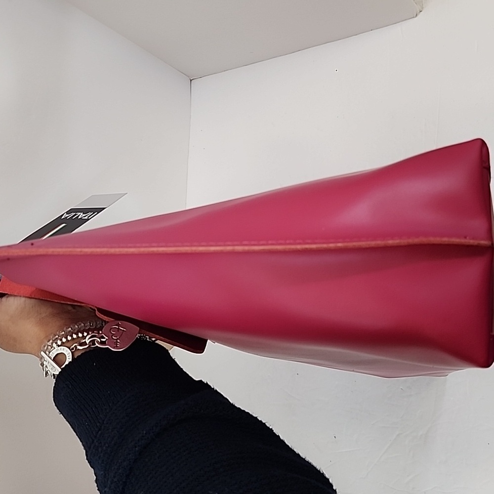 Pink Italian Leather Tote & Shoulder Bag - Picture 6 of 13